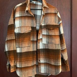 12th Tribe Plaid Shirt Jacket (Shacket)